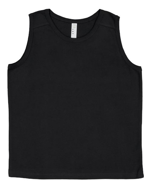 LAT Youth Fine Jersey Tank - Black Front