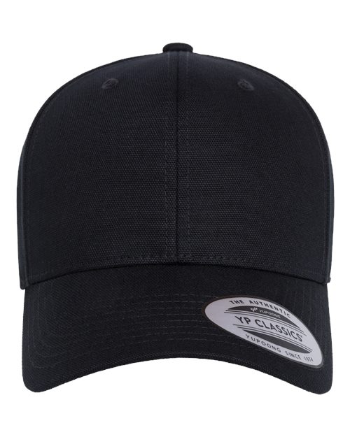 YP Classics Retro Canvas Cap - Black Front