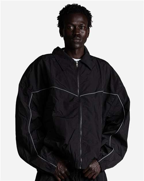 Shaka Wear Unisex Wind OPPS Reflective Jacket - Model Front