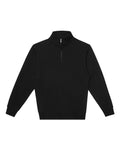 Lane Seven Unisex Premium Quarter-Zip Pullover - Black Front