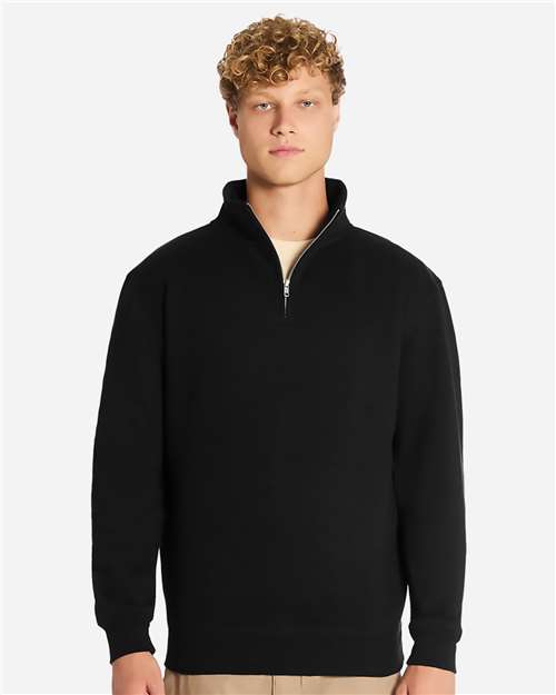 Lane Seven Unisex Premium Quarter-Zip Pullover - Model Front