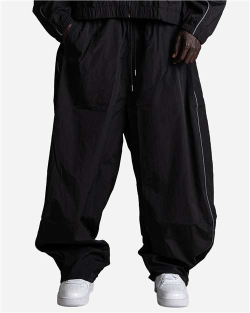 Shaka Wear Unisex Wind OPPS Reflective Balloon Pants - Model Front