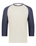 Augusta Sportswear Men's Gameday Vintage T-Shirt - Birch/ Navy Heather Front