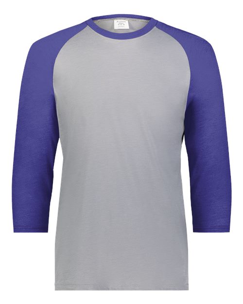 Augusta Sportswear Men's Gameday Vintage T-Shirt - Grey Heather/ Purple Heather Front