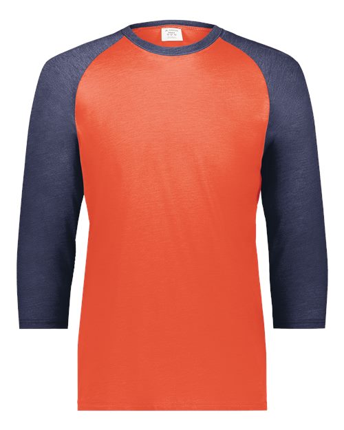 Augusta Sportswear Men's Gameday Vintage T-Shirt - Orange Heather/ Navy Heather Front
