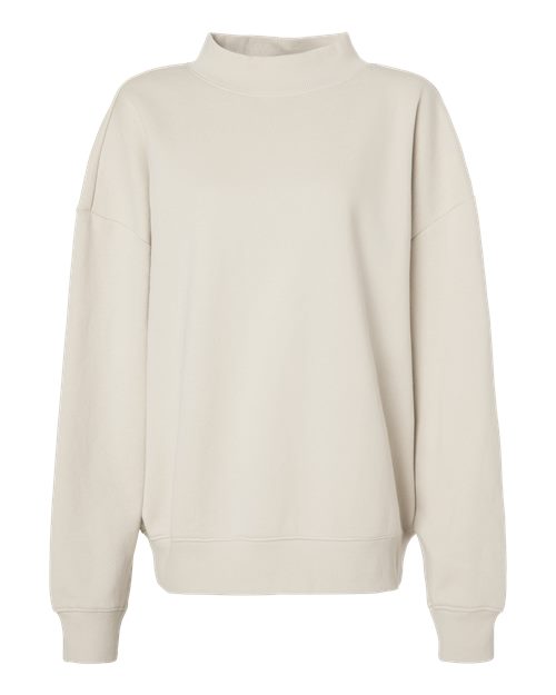 Independent Trading Co. Women's Midweight Mockneck Sweatshirt - Ivory Front