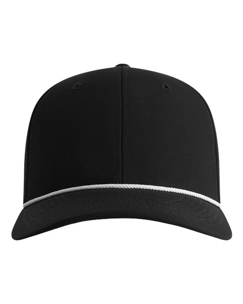 Imperial The Wingman Laser-Perforated Snapback Cap - Black/ White Front
