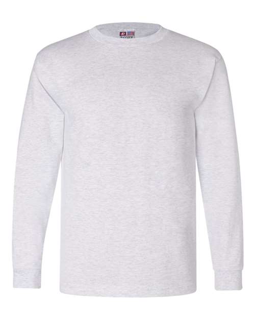 Bayside Unisex USA-Made Long Sleeve T-Shirt - Ash Front