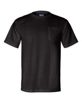 Bayside Unisex Union-Made Pocket T-Shirt - Black Front