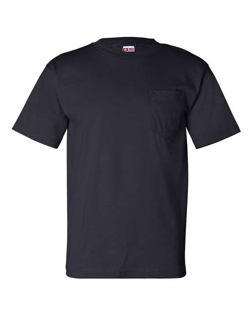Unisex USA-Made Pocket T-Shirt - Navy Front