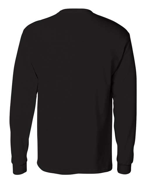 Men's Authentic Long Sleeve Pocket T-Shirt - Black Back