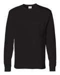 Men's Authentic Long Sleeve Pocket T-Shirt - Black Front