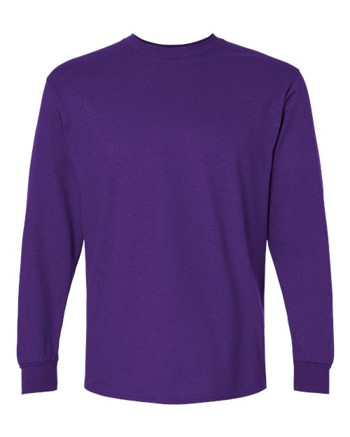 Gildan Unisex Ultra Cotton® Long Sleeve T-Shirt - Purple Front