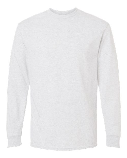 Unisex DryBlend® 50/50 Long Sleeve T-Shirt - Ash Front