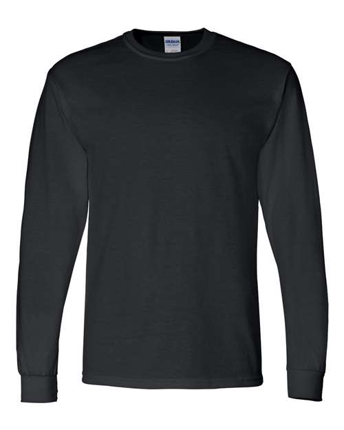 Unisex DryBlend® 50/50 Long Sleeve T-Shirt - Black Front