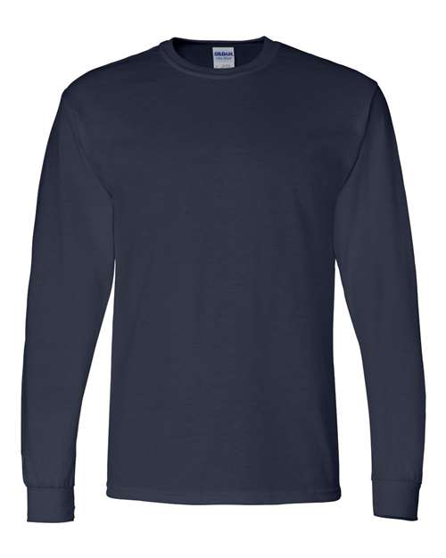 Unisex DryBlend® 50/50 Long Sleeve T-Shirt - Navy Front