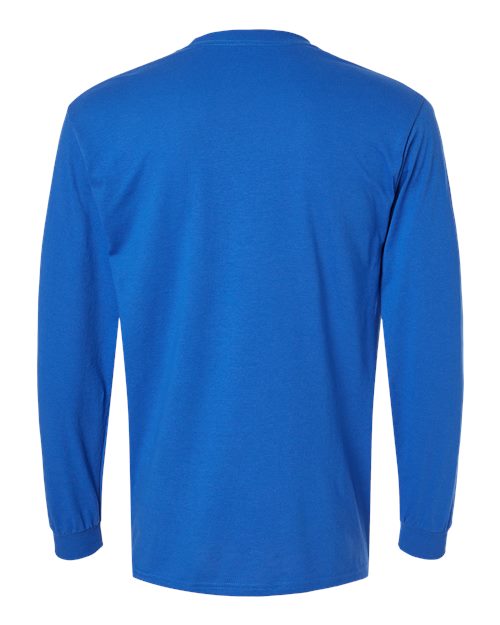Unisex DryBlend® 50/50 Long Sleeve T-Shirt - Royal Back