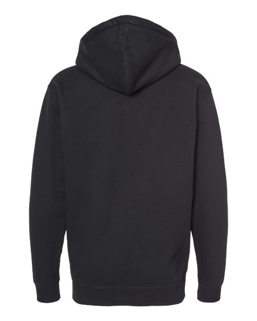 Unisex Heavyweight Full-Zip Hooded Sweatshirt - Black Back