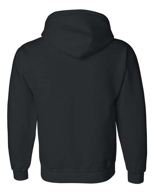 Unisex DryBlend® Hooded Sweatshirt - Black Back