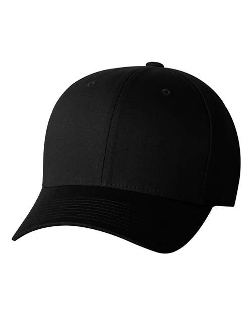 V-Flexfit® Cotton Twill Cap - Black Front