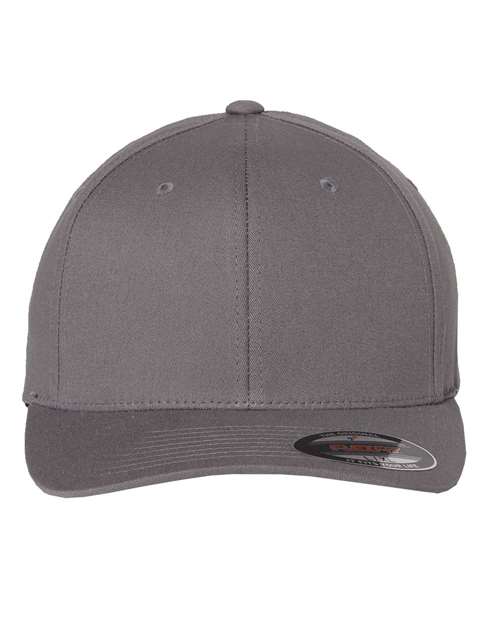 V-Flexfit® Cotton Twill Cap - Grey Front