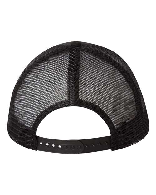 Mesh-Back Twill Trucker Cap - Black Back