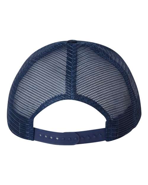 Mesh-Back Twill Trucker Cap - Navy Back
