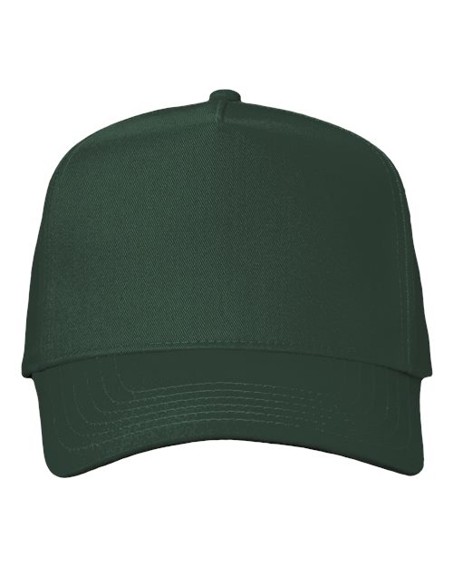 Valucap Five-Panel Twill Cap - Forest Front