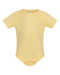 Rabbit Skins Infant Baby Rib Bodysuit - Banana Front