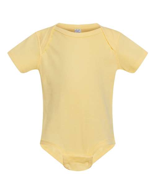 Rabbit Skins Infant Baby Rib Bodysuit - Banana Front