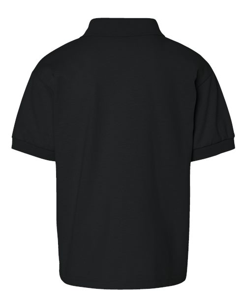 Youth DryBlend® Jersey Polo - Black Back