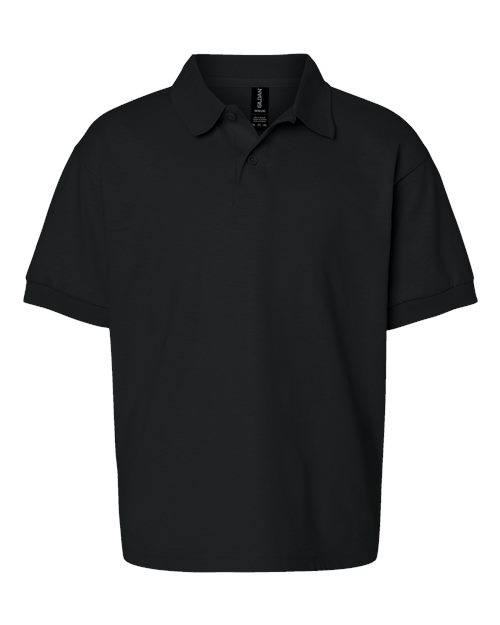 Youth DryBlend® Jersey Polo - Black Front
