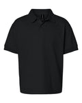 Youth DryBlend® Jersey Polo - Black Front
