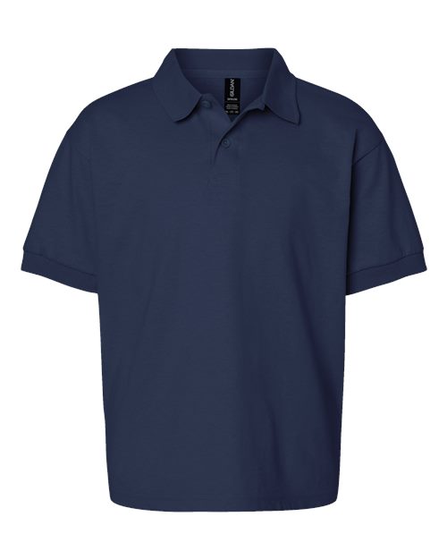 Youth DryBlend® Jersey Polo - Navy Front