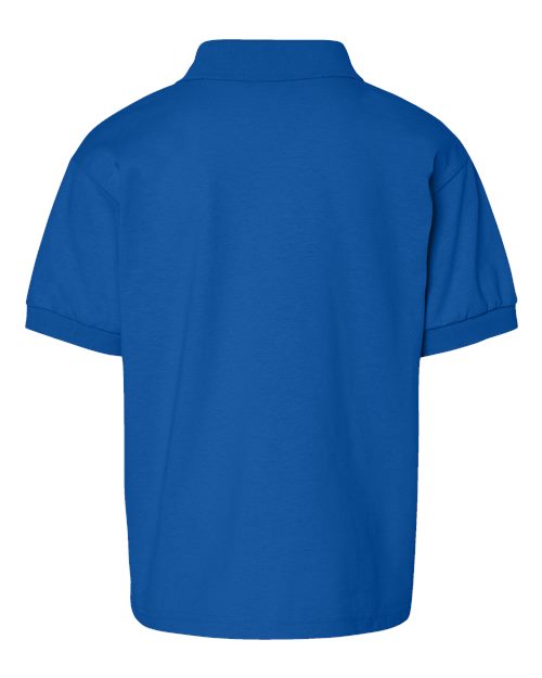 Youth DryBlend® Jersey Polo - Royal Back