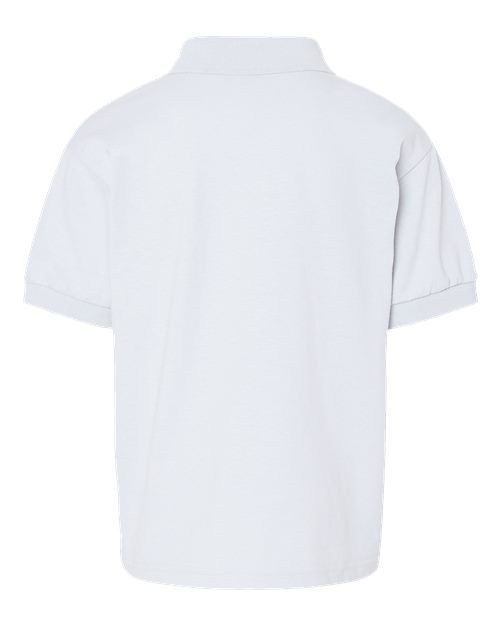 Youth DryBlend® Jersey Polo - White Back
