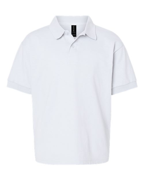 Youth DryBlend® Jersey Polo - White Front