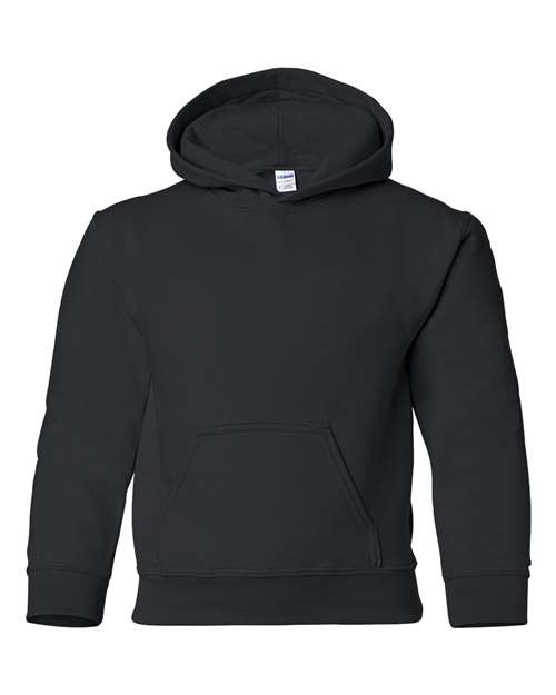 Youth Heavy Blend™ Hooded Sweatshirt - Black Front