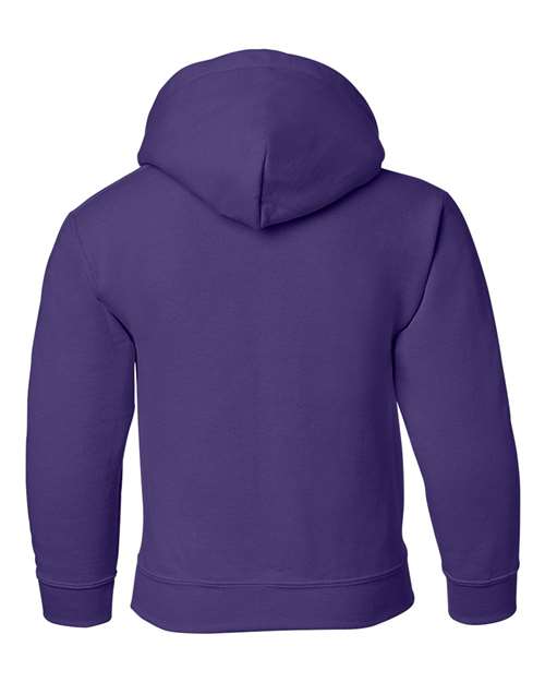 Youth Heavy Blend™ Hooded Sweatshirt - Purple Back