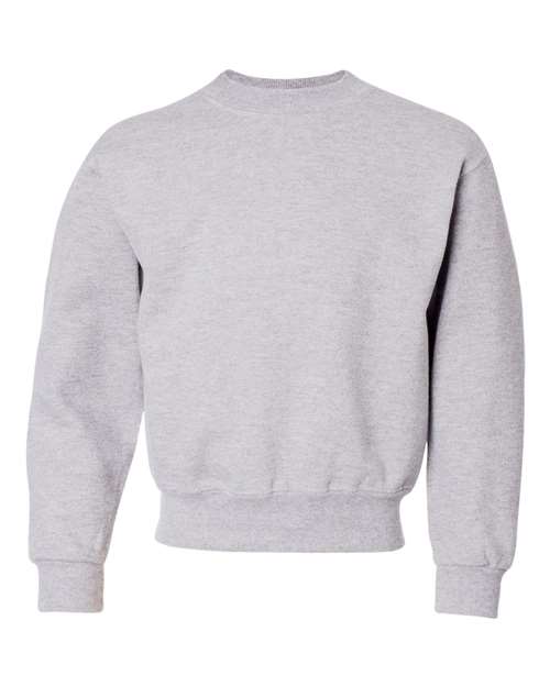 JERZEES Youth NuBlend® Crewneck Sweatshirt - Ash Front