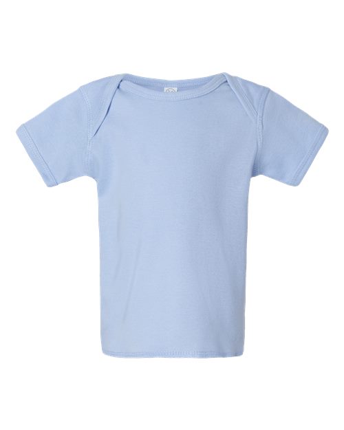 Rabbit Skins Infant Baby Rib Tee - Light Blue Front