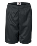 Badger Youth Pro Mesh 6" Shorts - Black Front