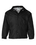 Augusta Sportswear Youth Coach's Jacket - Black Front
