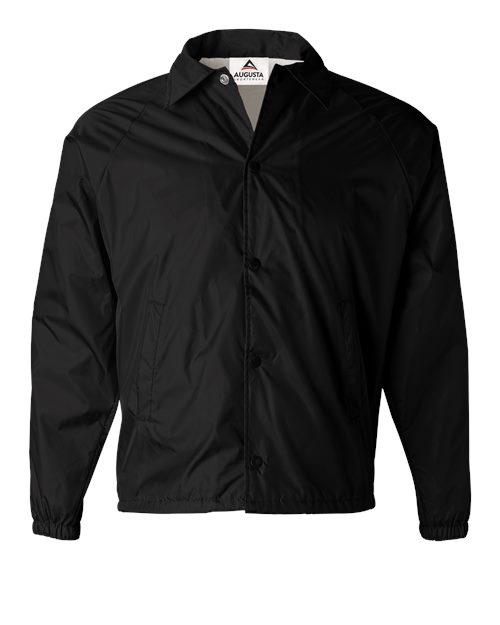 Augusta Sportswear Men's Coach's Jacket - Black Front