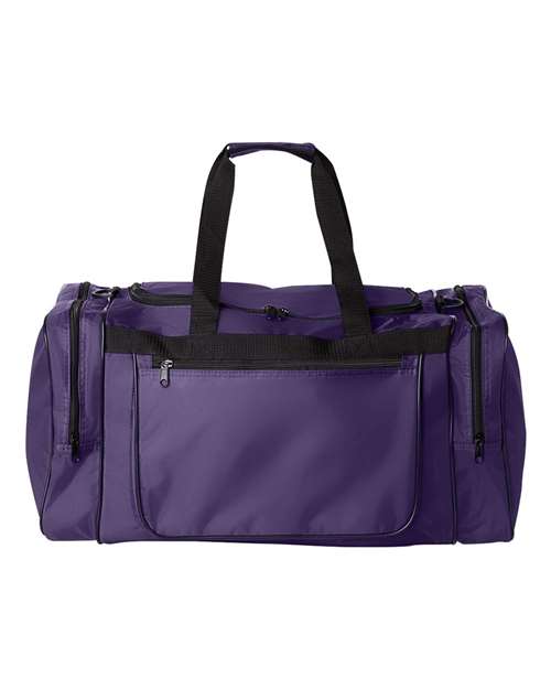 Augusta Sportswear 420-Denier Gear Bag - Purple Front