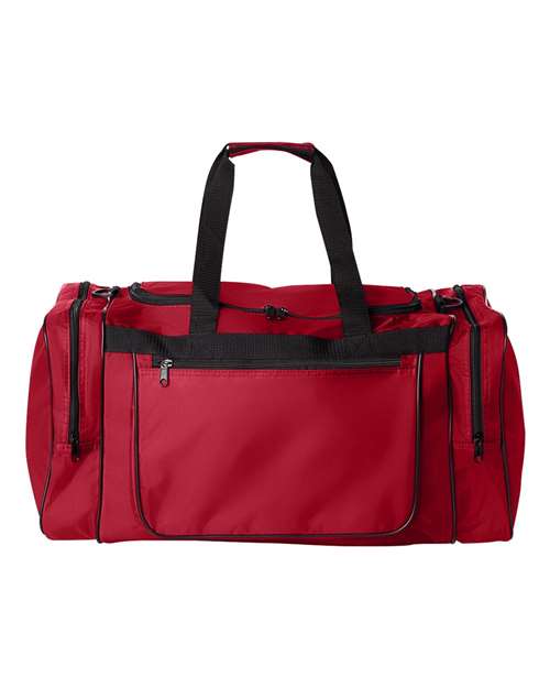 Augusta Sportswear 420-Denier Gear Bag - Red Front