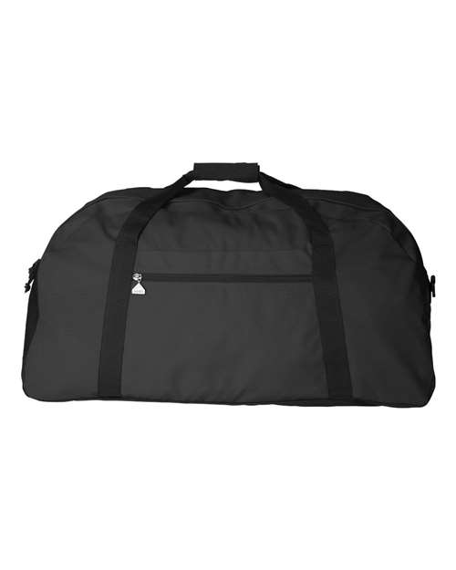 Augusta Sportswear Large Ripstop Duffel Bag - Black/ Black Front