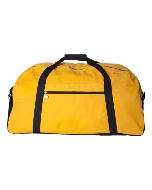 Augusta Sportswear Large Ripstop Duffel Bag - Gold/ Black Front