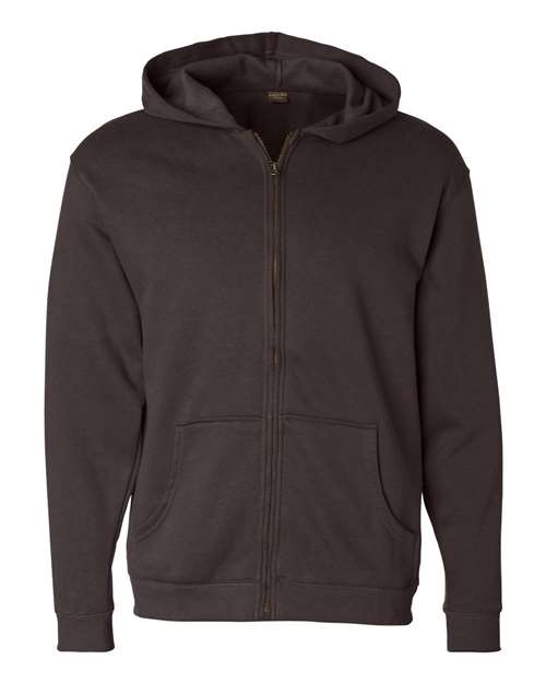 Augusta Sportswear Unisex Eco Revive™ Three-Season Triblend Fleece Full-Zip Hooded Sweatshirt - Scarlet/ Carbon Heather Front