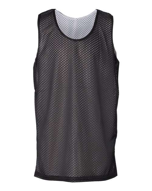 Badger Youth Pro Mesh Reversible Tank Top - Black/ White Front